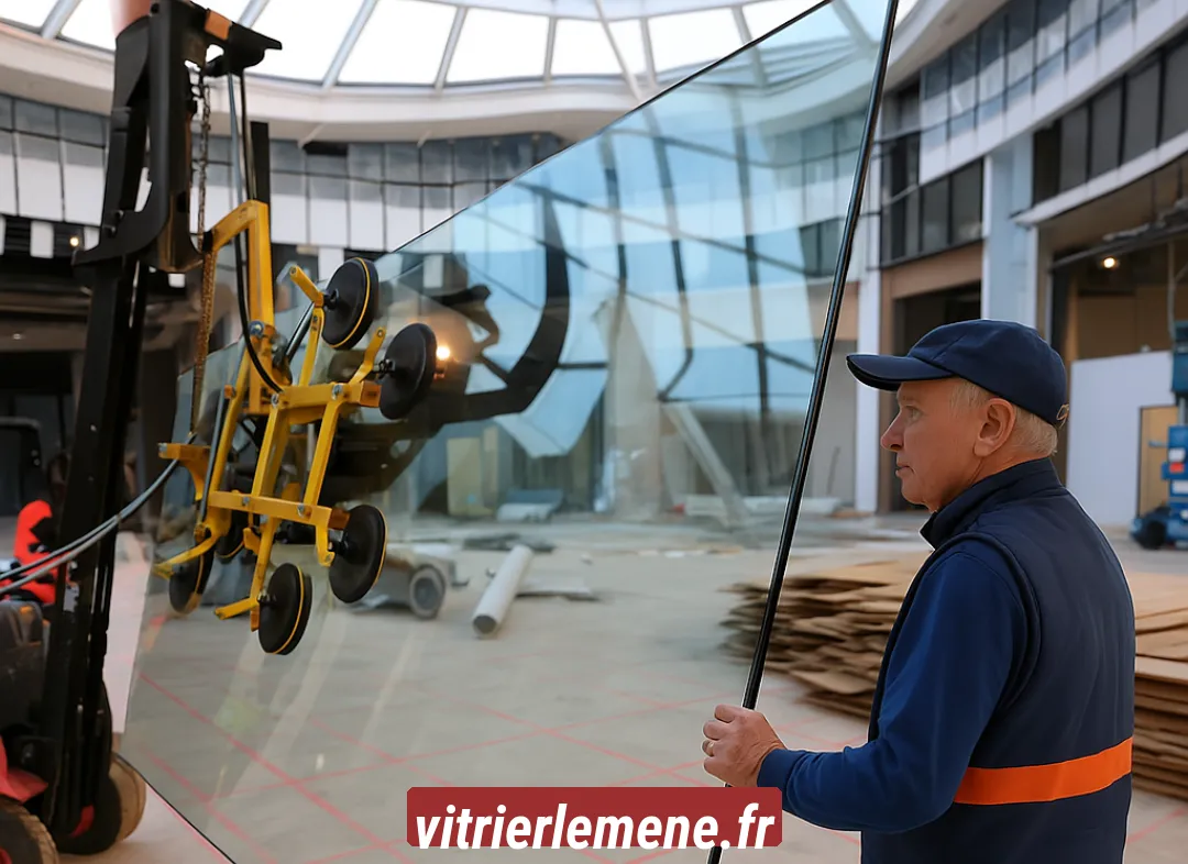 Remplacement de vitrine magasin Le Mené